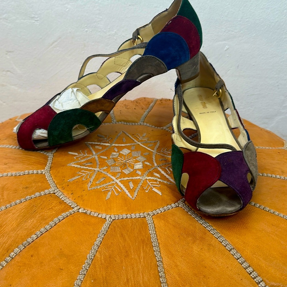 Miu miu suede kitten heel calzature Donna